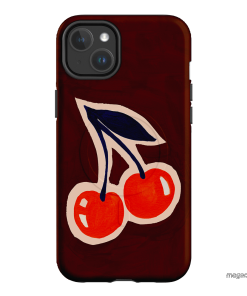 Cherries Printed Phone Cases iPhone 14 Plus / Armoured MagSafe by Studio Bon - The Dairy