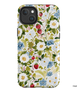 Garden Strawberries Printed Phone Cases iPhone 14 Plus / Armoured MagSafe by Ellie Mae - The Dairy