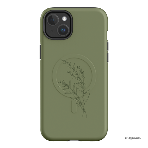 Khaki Wattle Printed Phone Cases by Typoflora - The Dairy