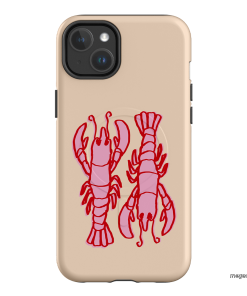 Lobster Love Peach Printed Phone Cases iPhone 14 Plus / Armoured MagSafe by The Dairy - The Dairy