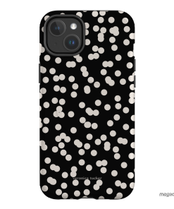 Mini Confetti Noir Printed Phone Cases iPhone 14 Plus / Armoured MagSafe by Veronica Tucker - The Dairy