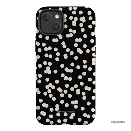 Mini Confetti Noir Printed Phone Cases iPhone 14 Plus / Armoured MagSafe by Veronica Tucker - The Dairy