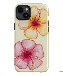 Hibiscus Flower Yellow Printed Phone Cases iPhone 14 Plus / Armoured by BG. Studio - The Dairy