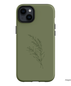 Khaki Wattle Printed Phone Cases iPhone 14 Plus / Armoured by Typoflora - The Dairy