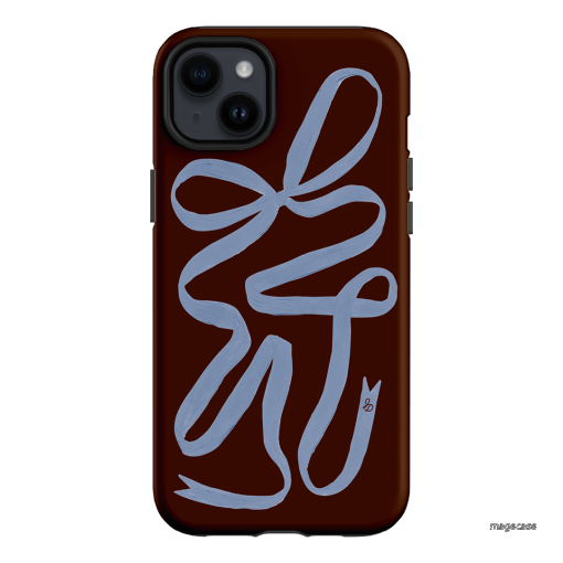 Mocha Ribbon Printed Phone Cases iPhone 14 Plus / Armoured by Jasmine Dowling - The Dairy