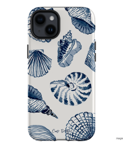 Blue Shells Printed Phone Cases iPhone 14 Plus / Armoured by Cass Deller - The Dairy