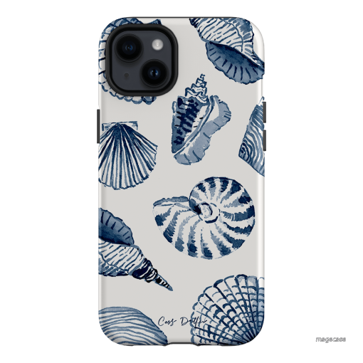 Blue Shells Printed Phone Cases iPhone 14 Plus / Armoured by Cass Deller - The Dairy