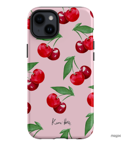 Cherry Rose Printed Phone Cases iPhone 14 Plus / Armoured by Kerrie Hess - The Dairy