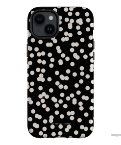 Mini Confetti Noir Printed Phone Cases iPhone 14 Plus / Armoured by Veronica Tucker - The Dairy
