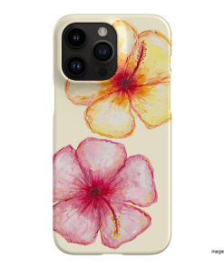 Hibiscus Flower Yellow Printed Phone Cases iPhone 14 Pro Max / Snap by BG. Studio - The Dairy