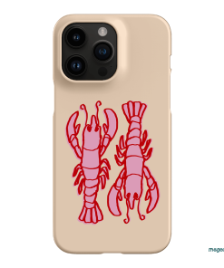 Lobster Love Peach Printed Phone Cases iPhone 14 Pro Max / Snap by The Dairy - The Dairy