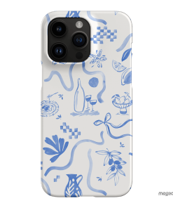 Mediterranean Wave Printed Phone Cases iPhone 14 Pro Max / Snap by Charlie Taylor - The Dairy