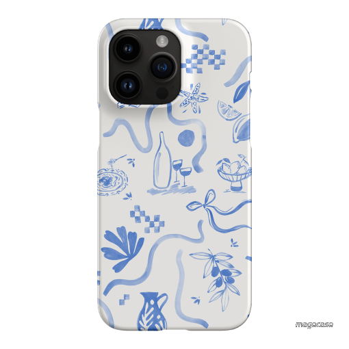 Mediterranean Wave Printed Phone Cases iPhone 14 Pro Max / Snap by Charlie Taylor - The Dairy