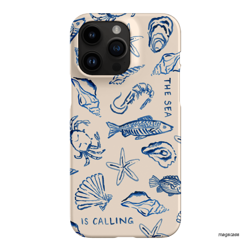 Sea Call Printed Phone Cases iPhone 14 Pro Max / Snap by Cass Deller - The Dairy