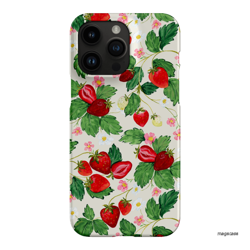 Strawberry Patch Printed Phone Cases iPhone 14 Pro Max / Snap by Ellie Mae - The Dairy