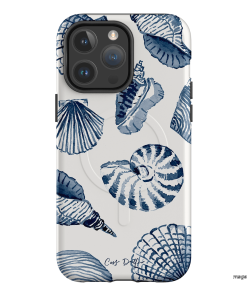 Blue Shells Printed Phone Cases iPhone 14 Pro Max / Armoured MagSafe by Cass Deller - The Dairy