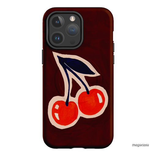 Cherries Printed Phone Cases iPhone 14 Pro Max / Armoured MagSafe by Studio Bon - The Dairy
