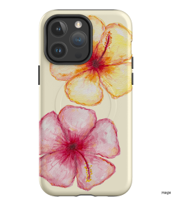 Hibiscus Flower Yellow Printed Phone Cases iPhone 14 Pro Max / Armoured MagSafe by BG. Studio - The Dairy
