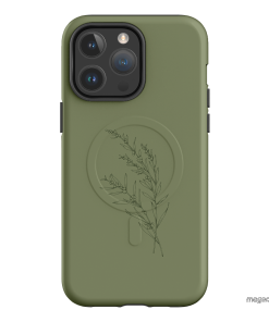 Khaki Wattle Printed Phone Cases by Typoflora - The Dairy