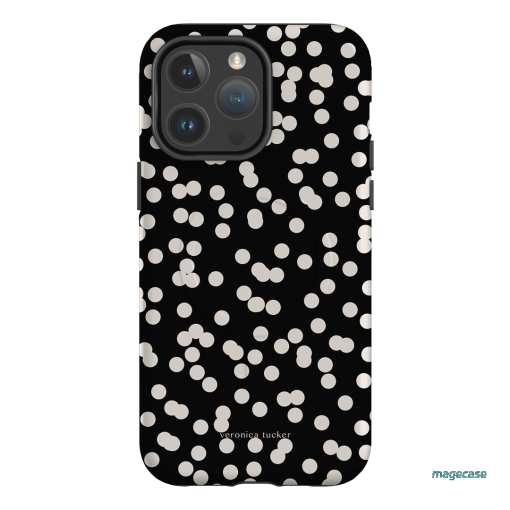 Mini Confetti Noir Printed Phone Cases iPhone 14 Pro Max / Armoured MagSafe by Veronica Tucker - The Dairy