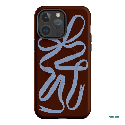 Mocha Ribbon Printed Phone Cases iPhone 14 Pro Max / Armoured MagSafe by Jasmine Dowling - The Dairy