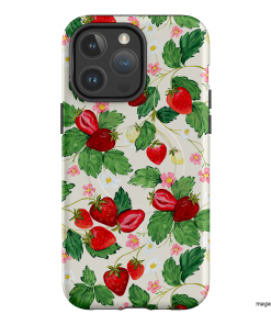 Strawberry Patch Printed Phone Cases iPhone 14 Pro Max / Armoured MagSafe by Ellie Mae - The Dairy