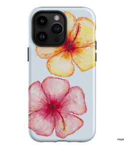 Hibiscus Flower Blue Printed Phone Cases iPhone 14 Pro Max / Armoured by BG. Studio - The Dairy