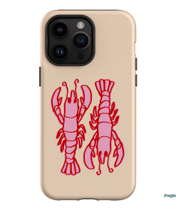 Lobster Love Peach Printed Phone Cases iPhone 14 Pro Max / Armoured by The Dairy - The Dairy