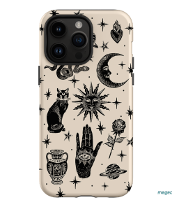 Astro Flash Beige Printed Phone Cases iPhone 14 Pro Max / Armoured by Veronica Tucker - The Dairy