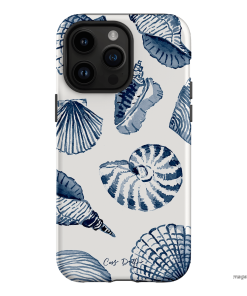 Blue Shells Printed Phone Cases iPhone 14 Pro Max / Armoured by Cass Deller - The Dairy