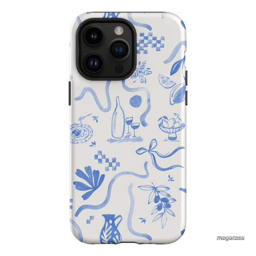 Mediterranean Wave Printed Phone Cases iPhone 14 Pro Max / Armoured by Charlie Taylor - The Dairy
