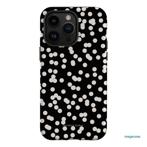 Mini Confetti Noir Printed Phone Cases iPhone 14 Pro Max / Armoured by Veronica Tucker - The Dairy