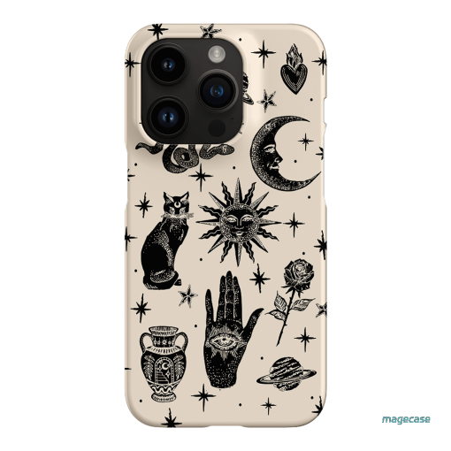 Astro Flash Beige Printed Phone Cases iPhone 14 Pro / Snap by Veronica Tucker - The Dairy