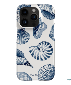 Blue Shells Printed Phone Cases iPhone 14 Pro / Snap by Cass Deller - The Dairy