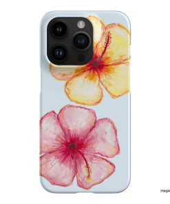 Hibiscus Flower Blue Printed Phone Cases iPhone 14 Pro / Snap by BG. Studio - The Dairy