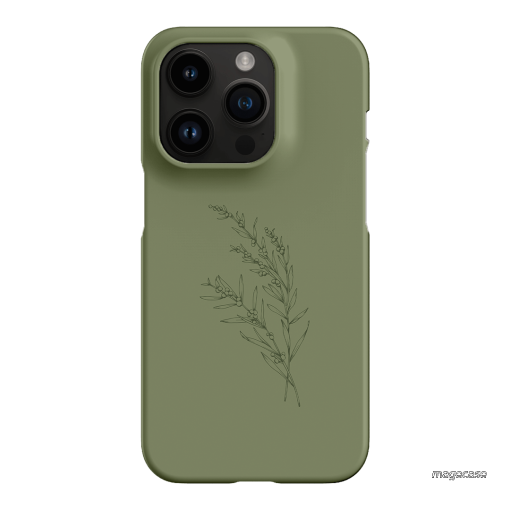 Khaki Wattle Printed Phone Cases by Typoflora - The Dairy