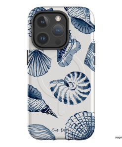 Blue Shells Printed Phone Cases iPhone 14 Pro / Armoured MagSafe by Cass Deller - The Dairy
