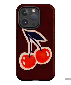 Cherries Printed Phone Cases iPhone 14 Pro / Armoured MagSafe by Studio Bon - The Dairy