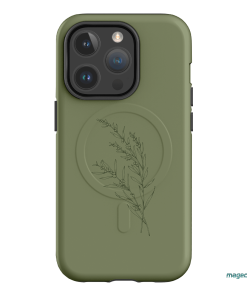 Khaki Wattle Printed Phone Cases by Typoflora - The Dairy