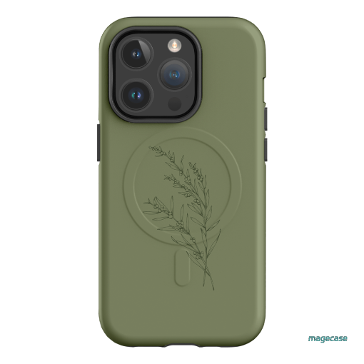 Khaki Wattle Printed Phone Cases by Typoflora - The Dairy