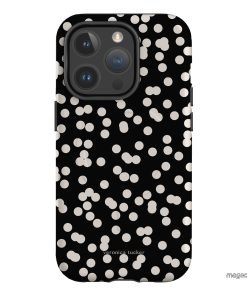 Mini Confetti Noir Printed Phone Cases iPhone 14 Pro / Armoured MagSafe by Veronica Tucker - The Dairy