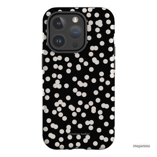 Mini Confetti Noir Printed Phone Cases iPhone 14 Pro / Armoured MagSafe by Veronica Tucker - The Dairy