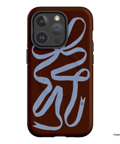 Mocha Ribbon Printed Phone Cases iPhone 14 Pro / Armoured MagSafe by Jasmine Dowling - The Dairy