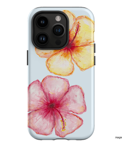 Hibiscus Flower Blue Printed Phone Cases iPhone 14 Pro / Armoured by BG. Studio - The Dairy
