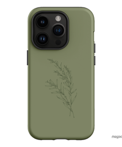 Khaki Wattle Printed Phone Cases by Typoflora - The Dairy