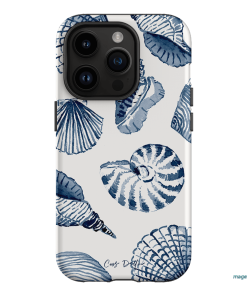 Blue Shells Printed Phone Cases iPhone 14 Pro / Armoured by Cass Deller - The Dairy
