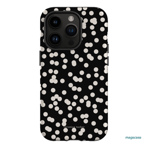 Mini Confetti Noir Printed Phone Cases iPhone 14 Pro / Armoured by Veronica Tucker - The Dairy