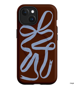 Mocha Ribbon Printed Phone Cases iPhone 15 / Armoured MagSafe by Jasmine Dowling - The Dairy