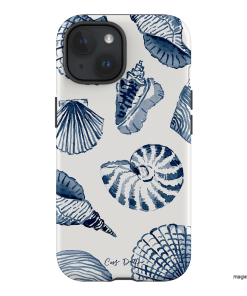 Blue Shells Printed Phone Cases iPhone 15 / Armoured by Cass Deller - The Dairy