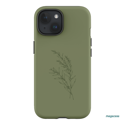 Khaki Wattle Printed Phone Cases by Typoflora - The Dairy